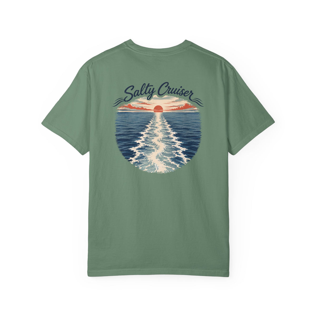 Salty Cruiser Ocean Sunset Front and Back Tee