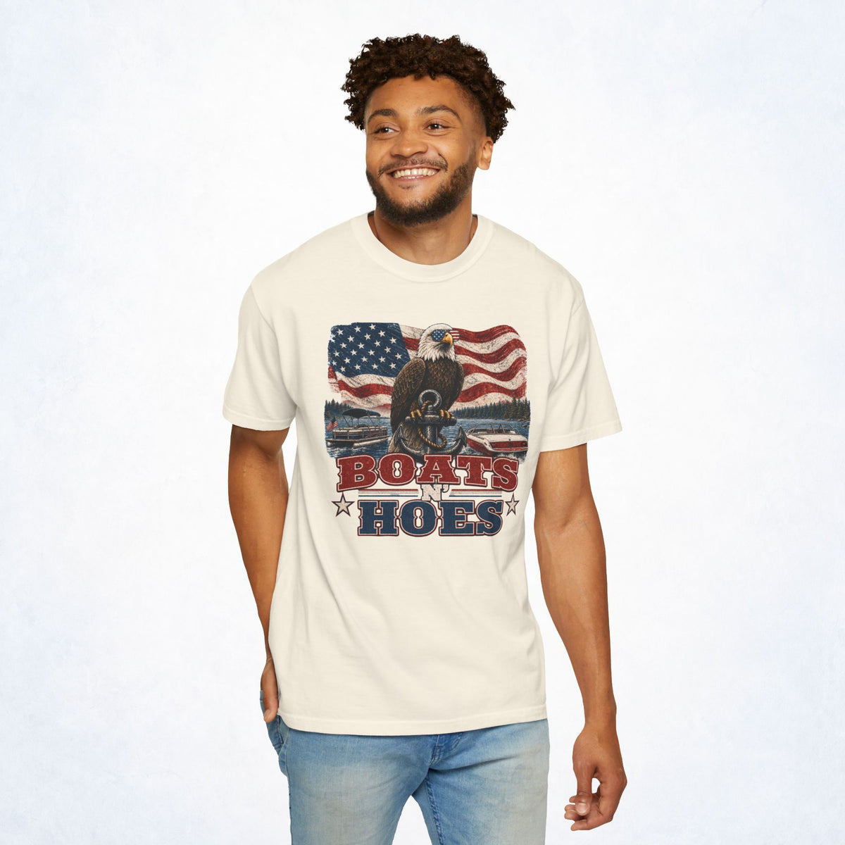 Boats N’ Hoes Patriotic Eagle Graphic Tee
