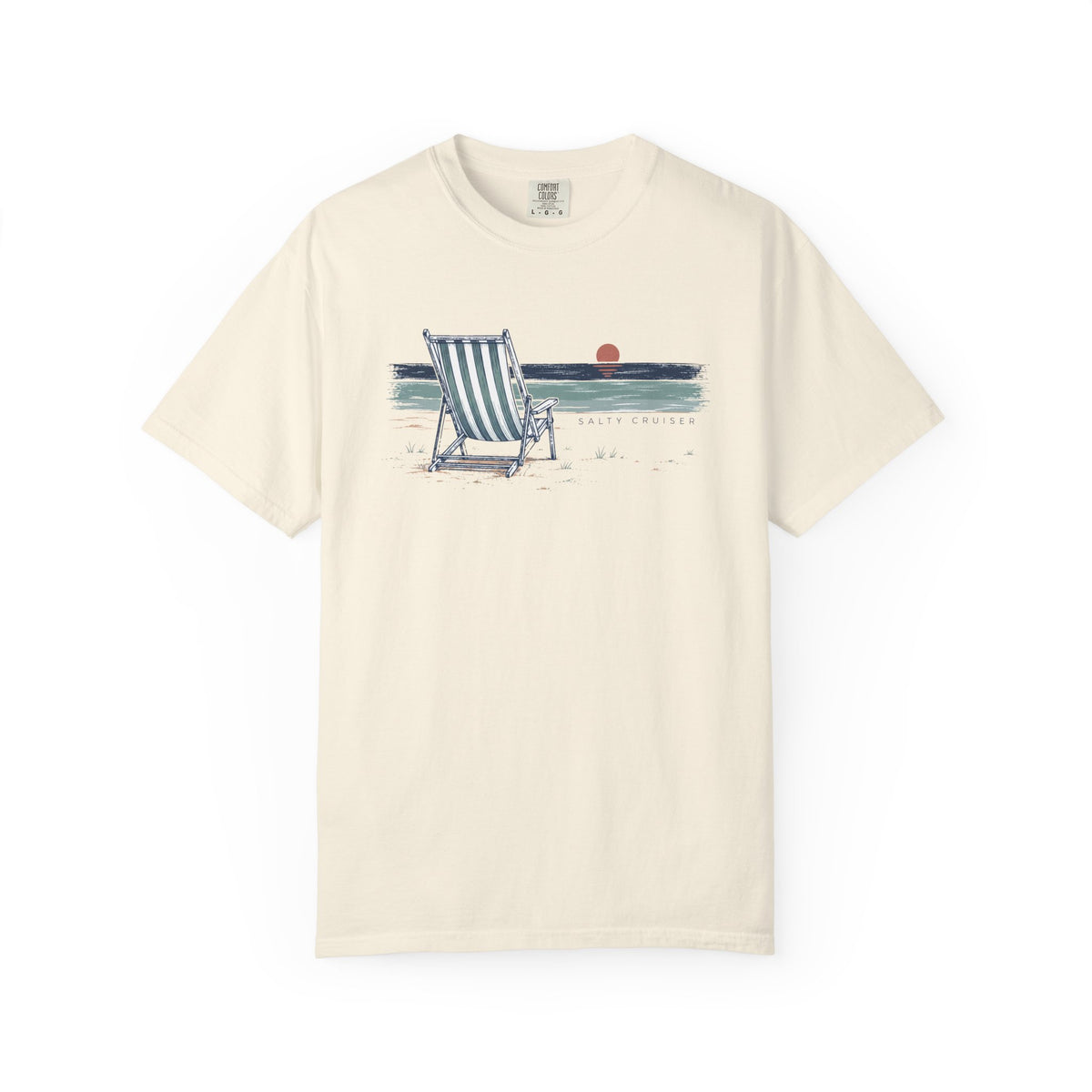 Salty Cruiser Beach Chair Sunset Tee