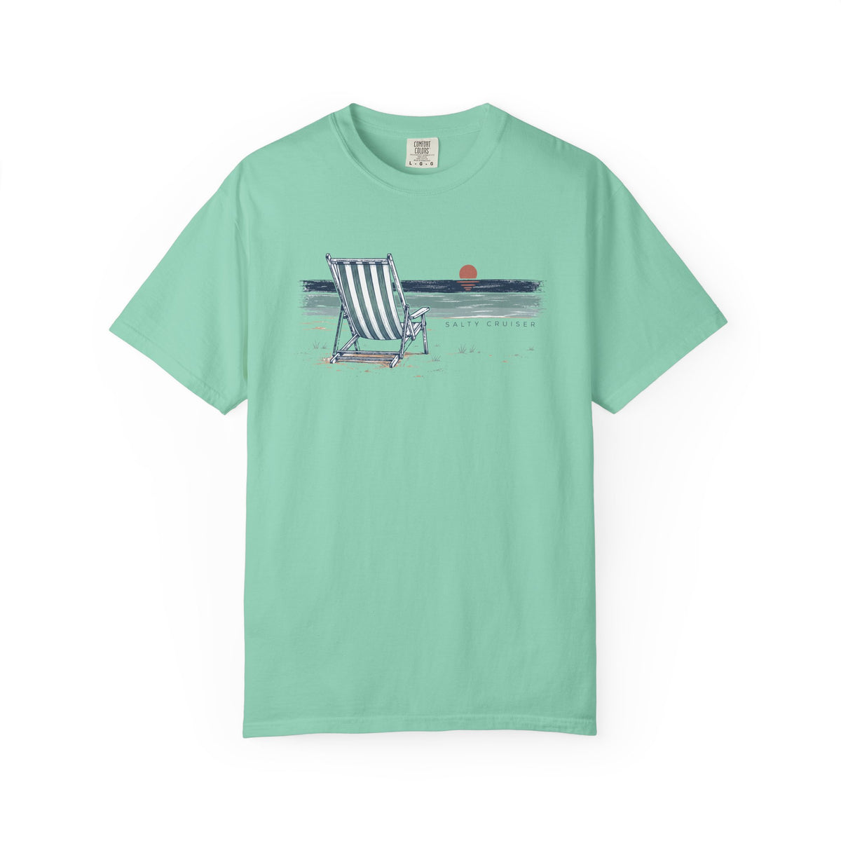 Salty Cruiser Beach Chair Sunset Tee
