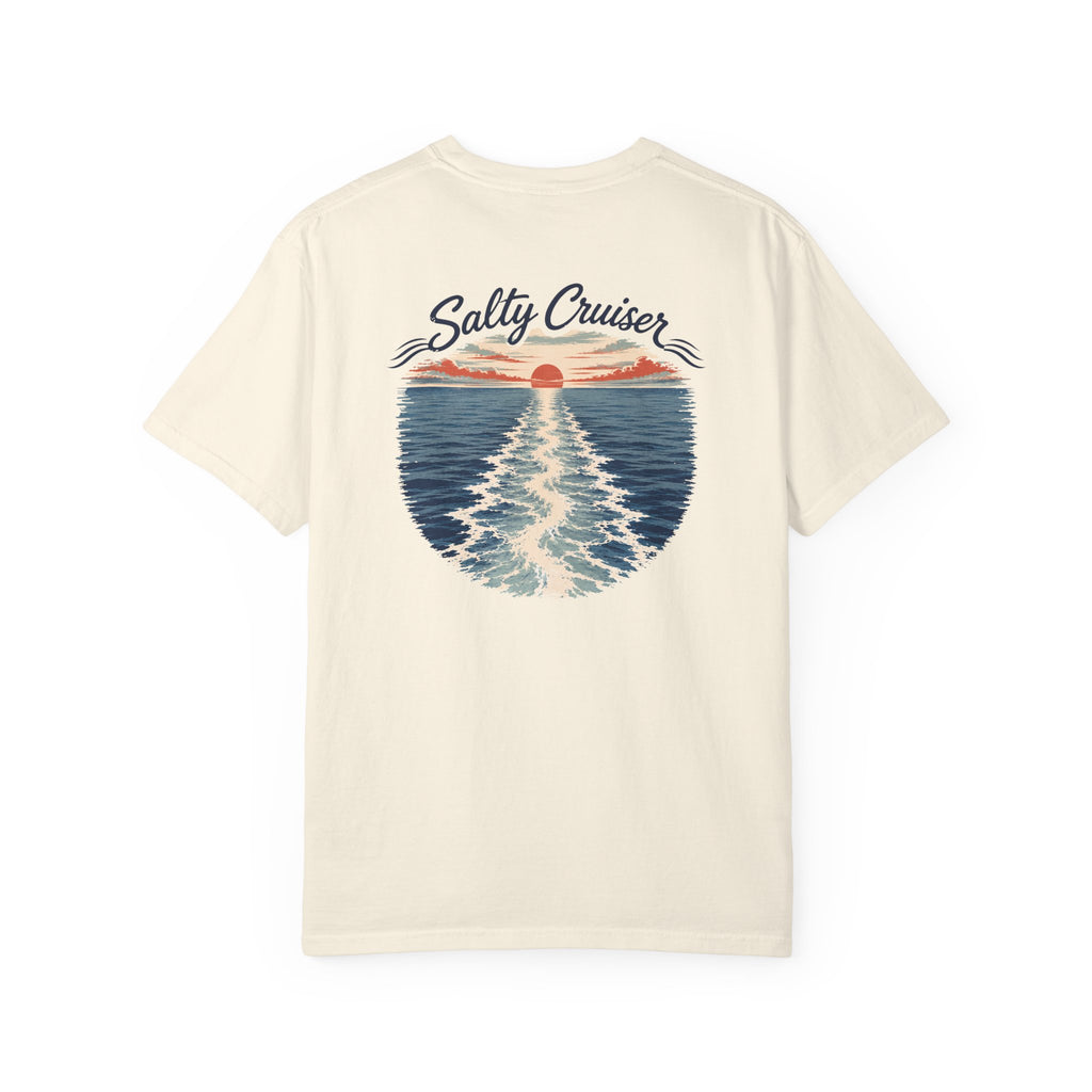 Salty Cruiser Ocean Sunset Front and Back Tee