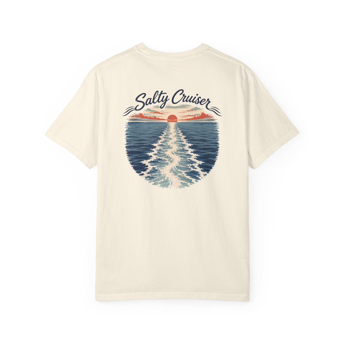 Salty Cruiser Ocean Sunset Front and Back Tee