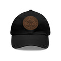 Salty Cruiser Coastal Palm Leather Patch Dad Hat
