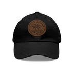 Salty Cruiser Coastal Palm Leather Patch Dad Hat