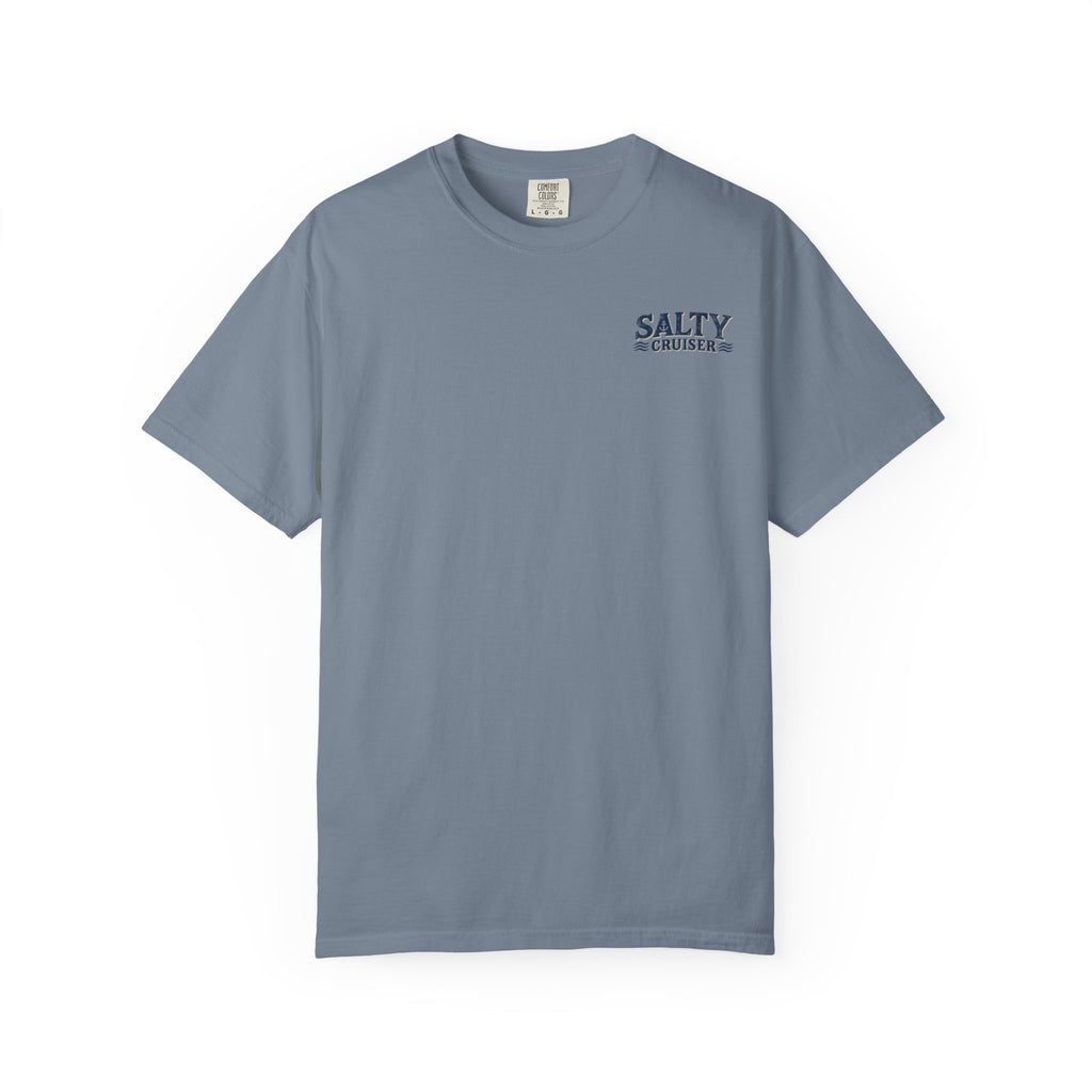 Salty Cruiser Retro Sunset Front and Back Tee
