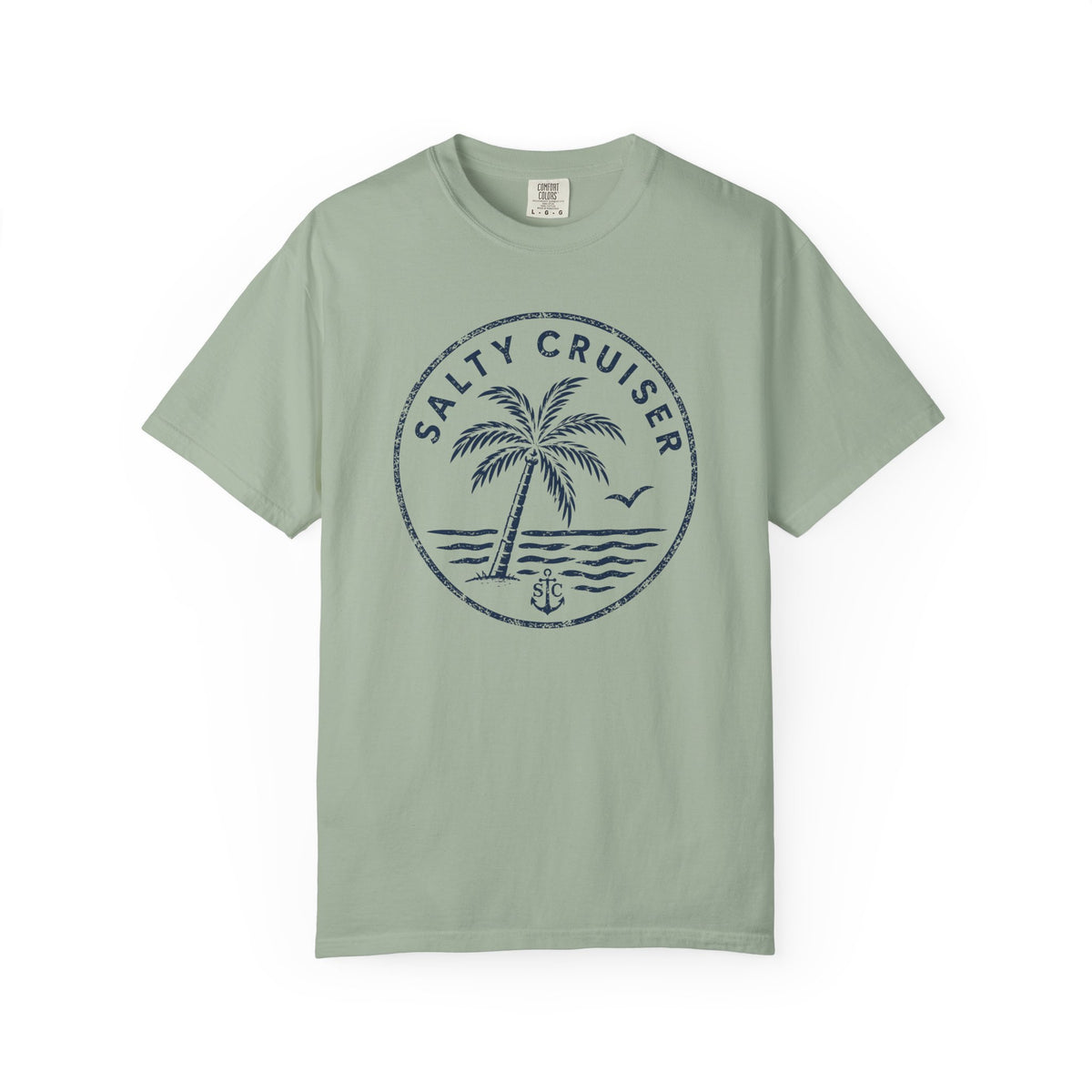 Salty Cruiser Coastal Palm Badge Tee