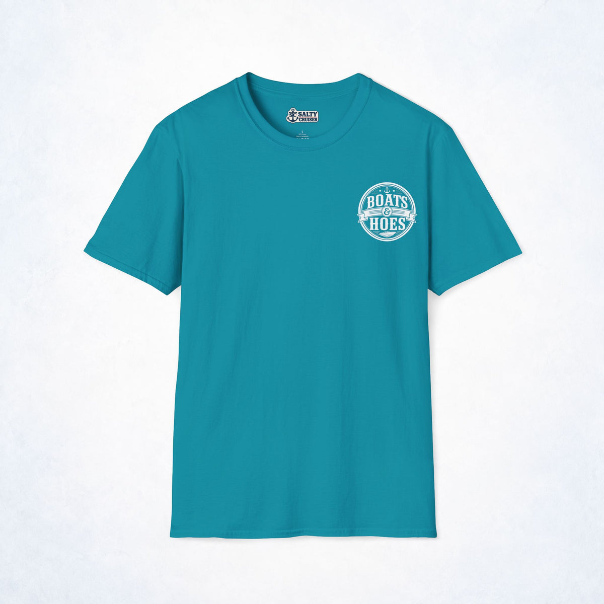 Boats and Hoes Badge Front & Back Print Tee