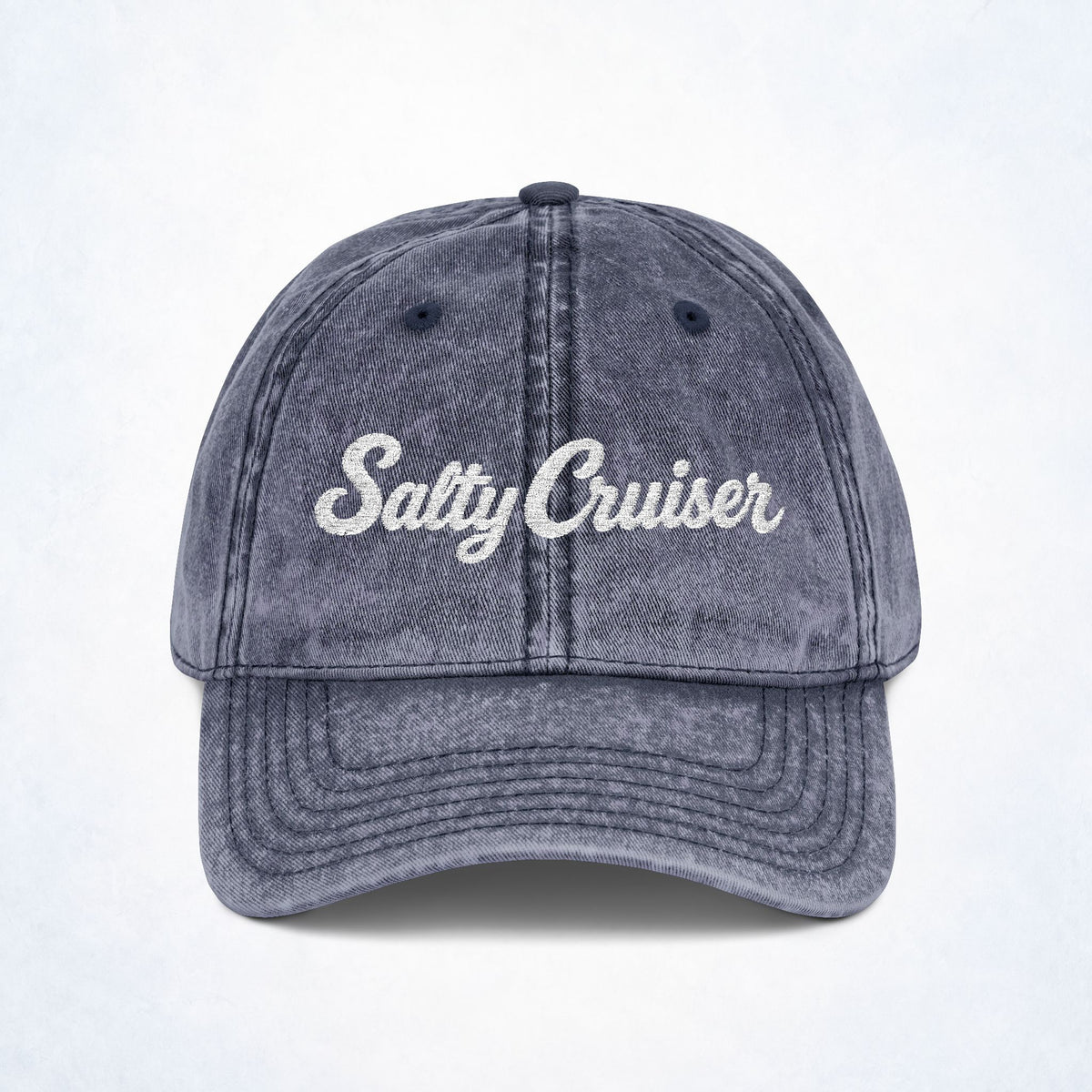 Salty Cruiser Embroidered Vintage Washed Cap