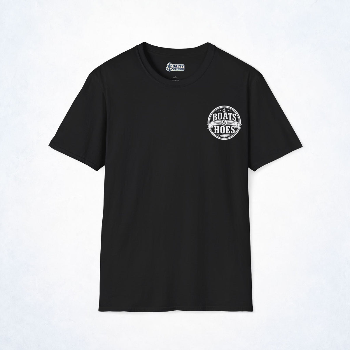 Boats and Hoes Badge Front & Back Print Tee
