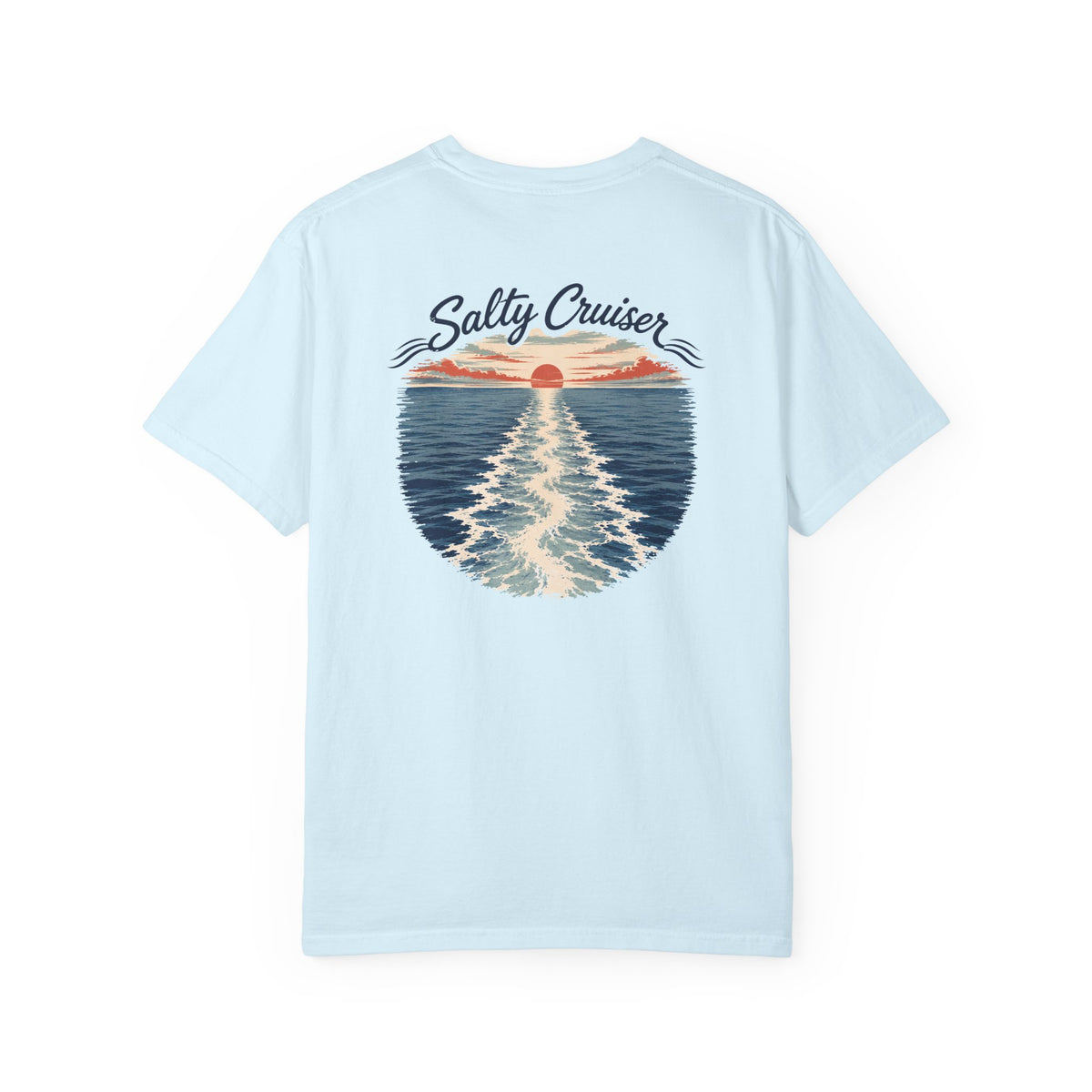 Salty Cruiser Ocean Sunset Front and Back Tee