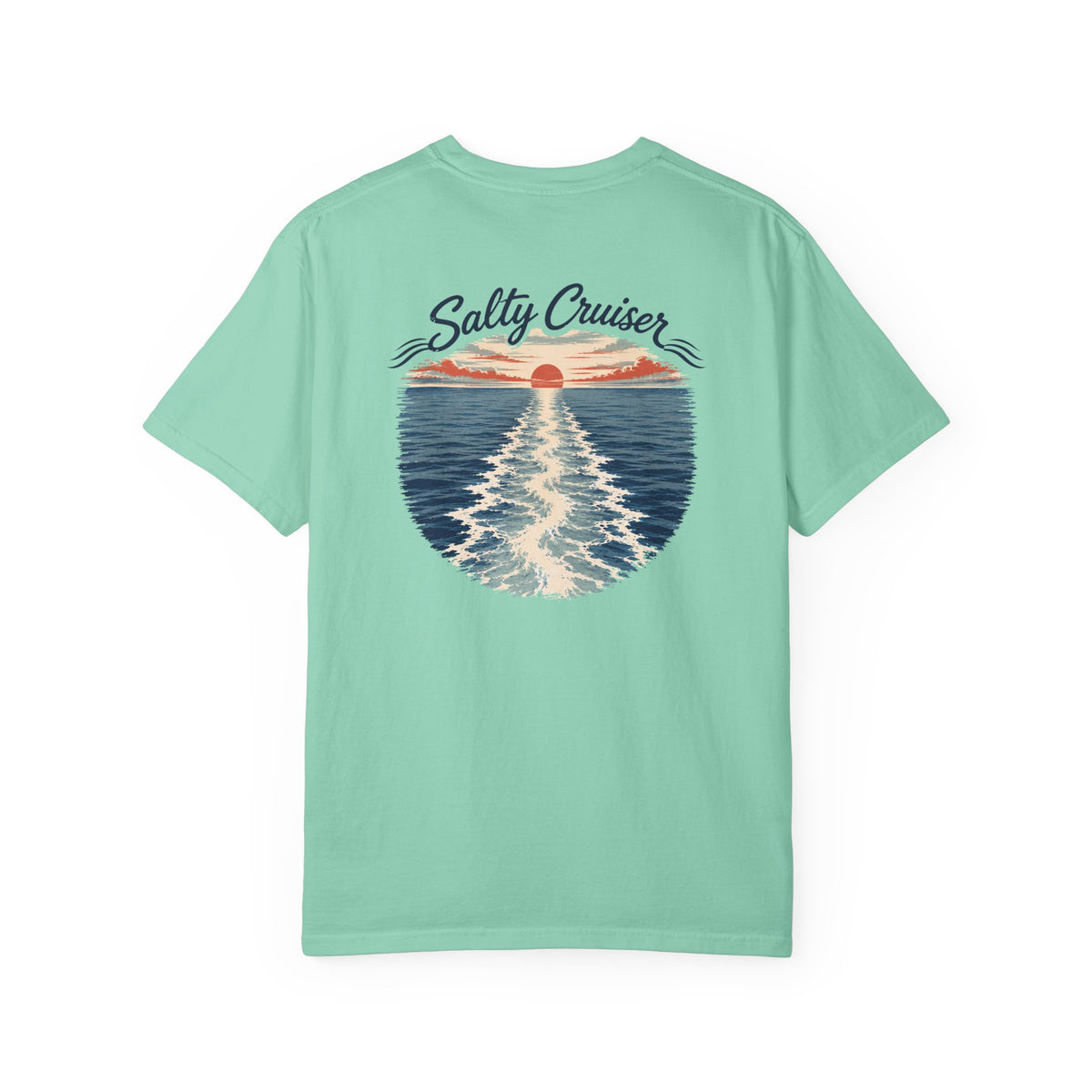 Salty Cruiser Ocean Sunset Front and Back Tee