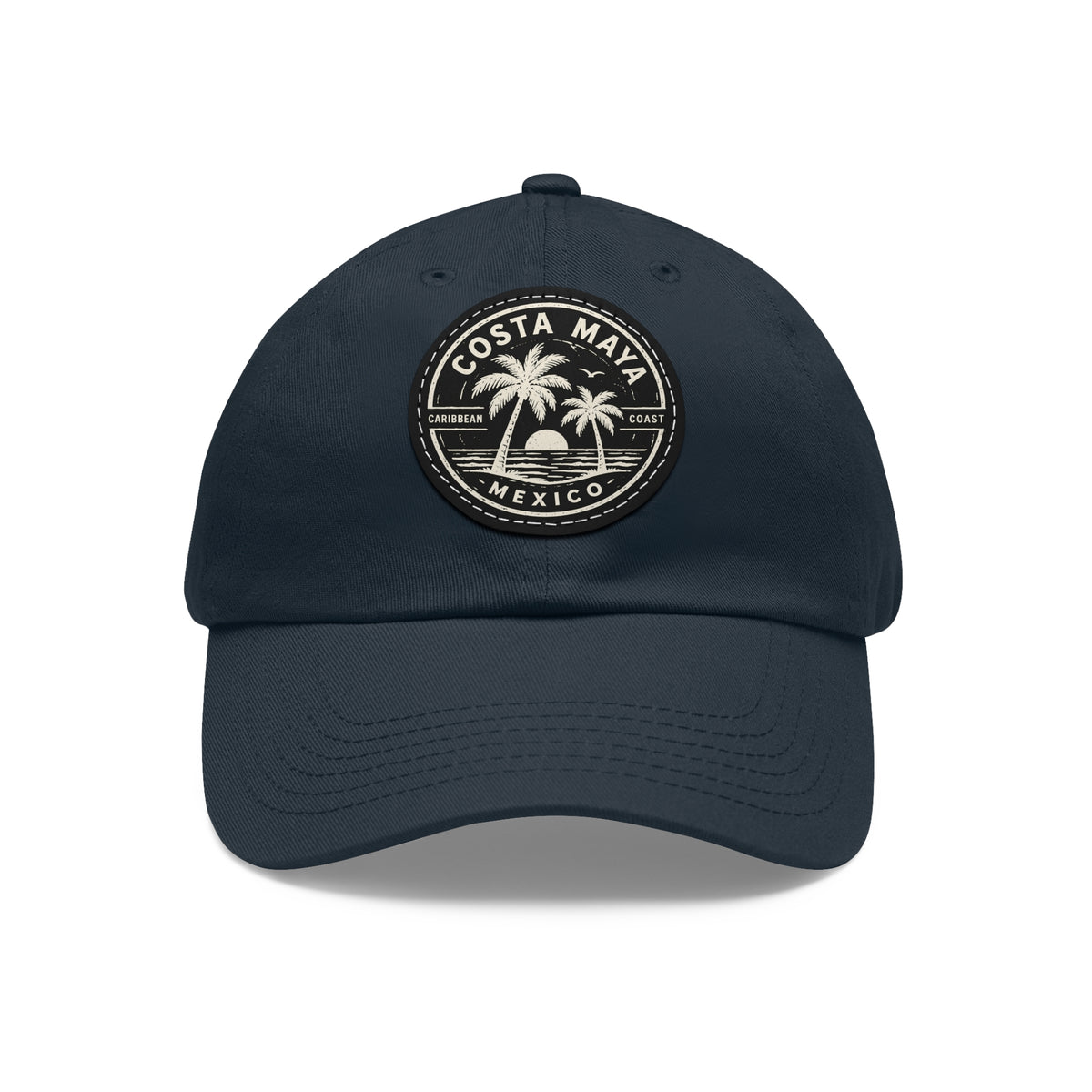 Costa Maya Caribbean Coast Leather Patch Dad Hat