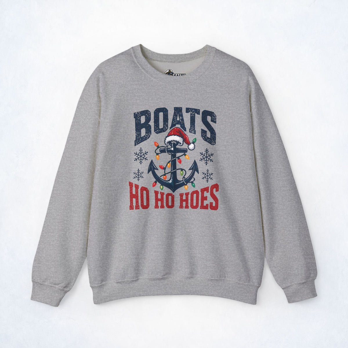 Boats & Ho Ho Hoes Nautical Christmas Sweatshirt