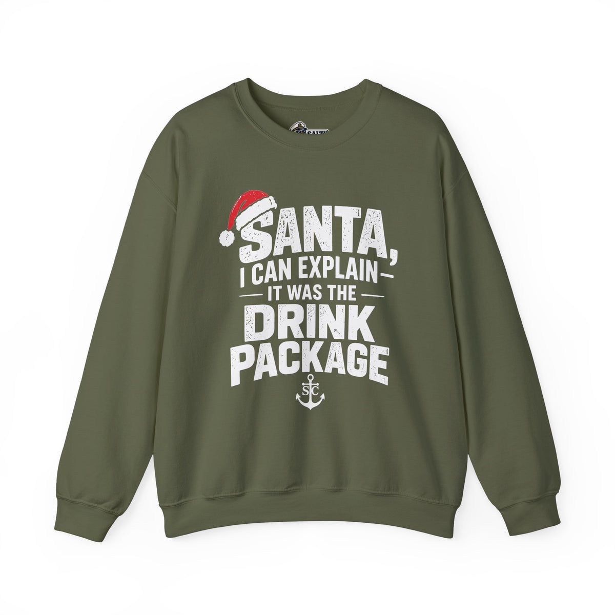 Santa, I Can Explain Drink Package Christmas Sweatshirt