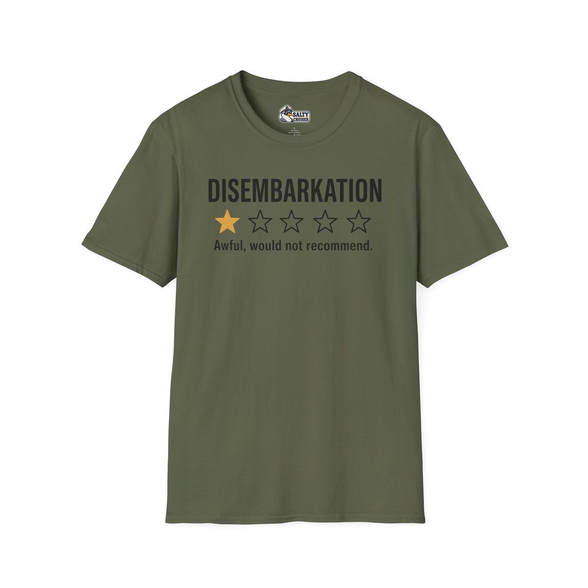 Disembarkation One-Star Review Cruise Tee