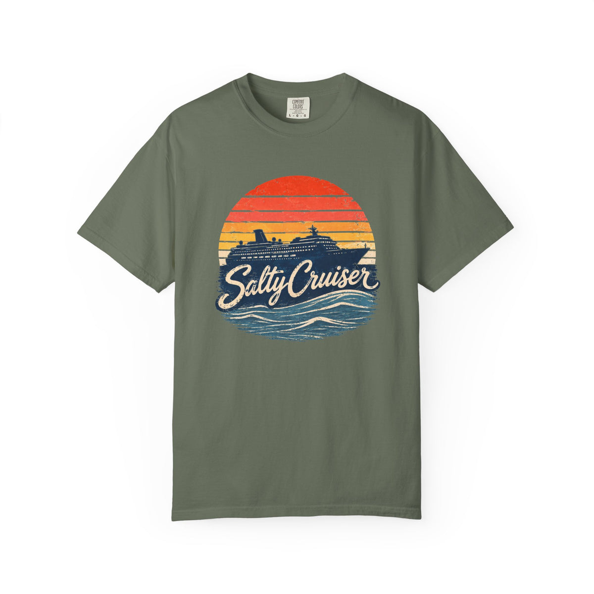 Salty Cruiser Retro Sunset Cruise Tee
