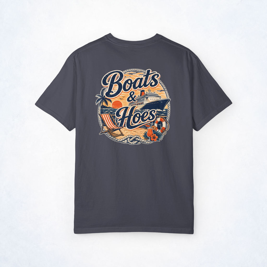 Boats & Hoes Retro Beach Cruise Tee - Comfort Colors