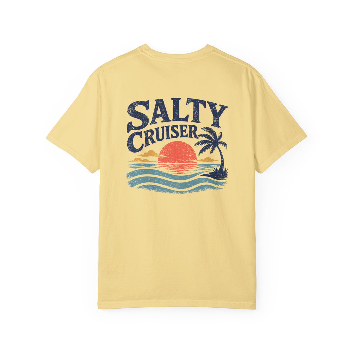 Salty Cruiser Retro Sunset Front and Back Tee