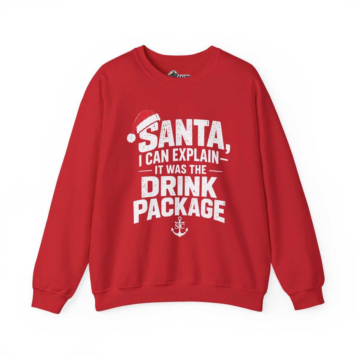 Santa, I Can Explain Drink Package Christmas Sweatshirt