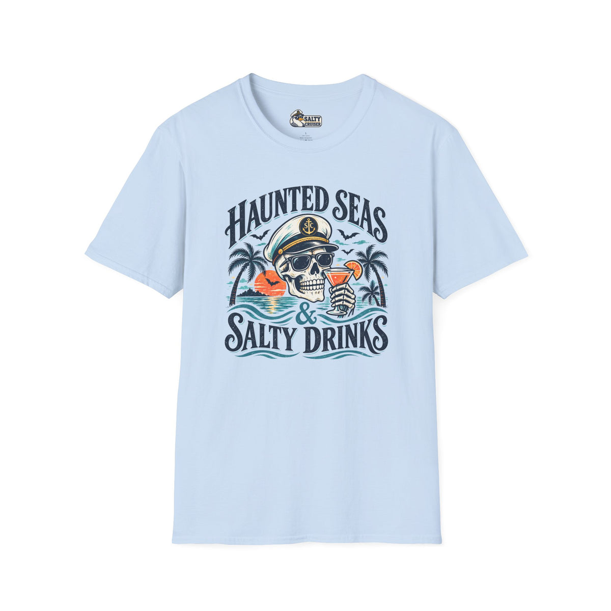Haunted Seas & Salty Drinks Halloween Cruise Tee