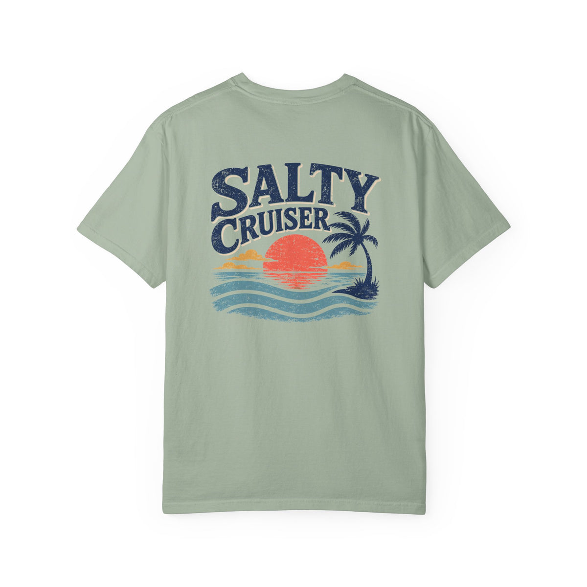 Salty Cruiser Retro Sunset Front and Back Tee