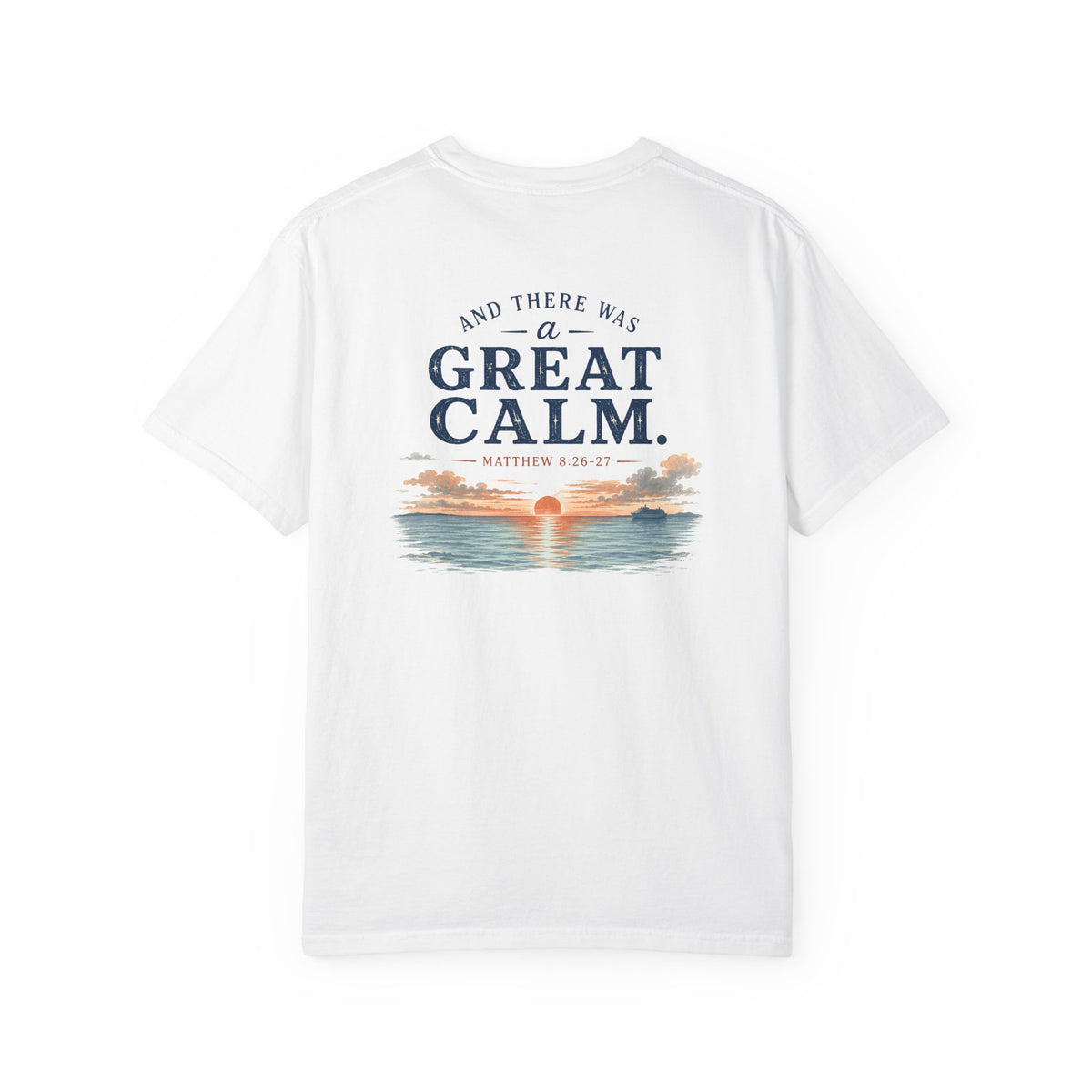 And There Was a Great Calm, Matthew 8:26-27, Front and Back
