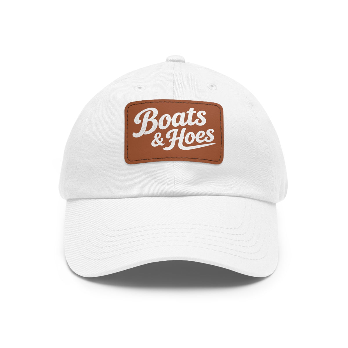 Boats & Hoes Leather Patch Dad Hat