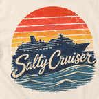 Salty Cruiser Sunset Cruise Front and Back Tee