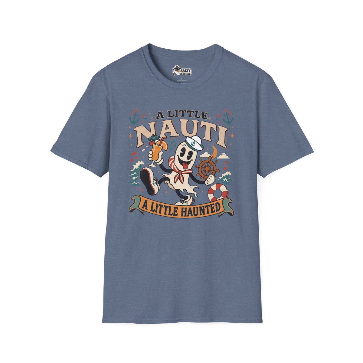 A Little Nauti A Little Haunted Ghost Sailor Cruise Tee