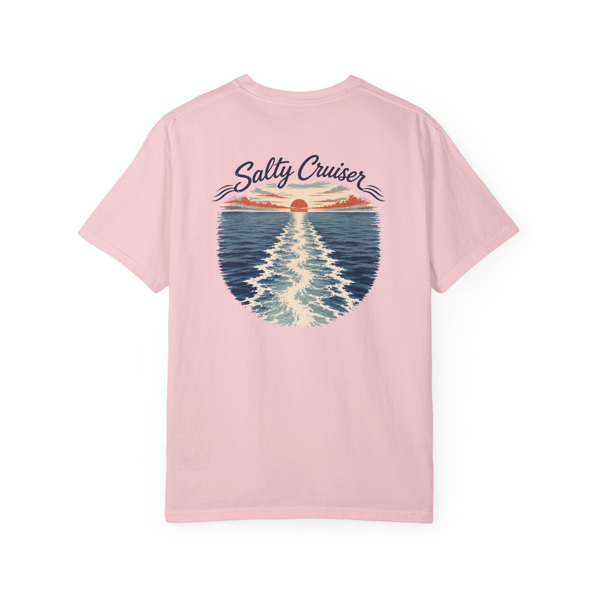 Salty Cruiser Ocean Sunset Front and Back Tee