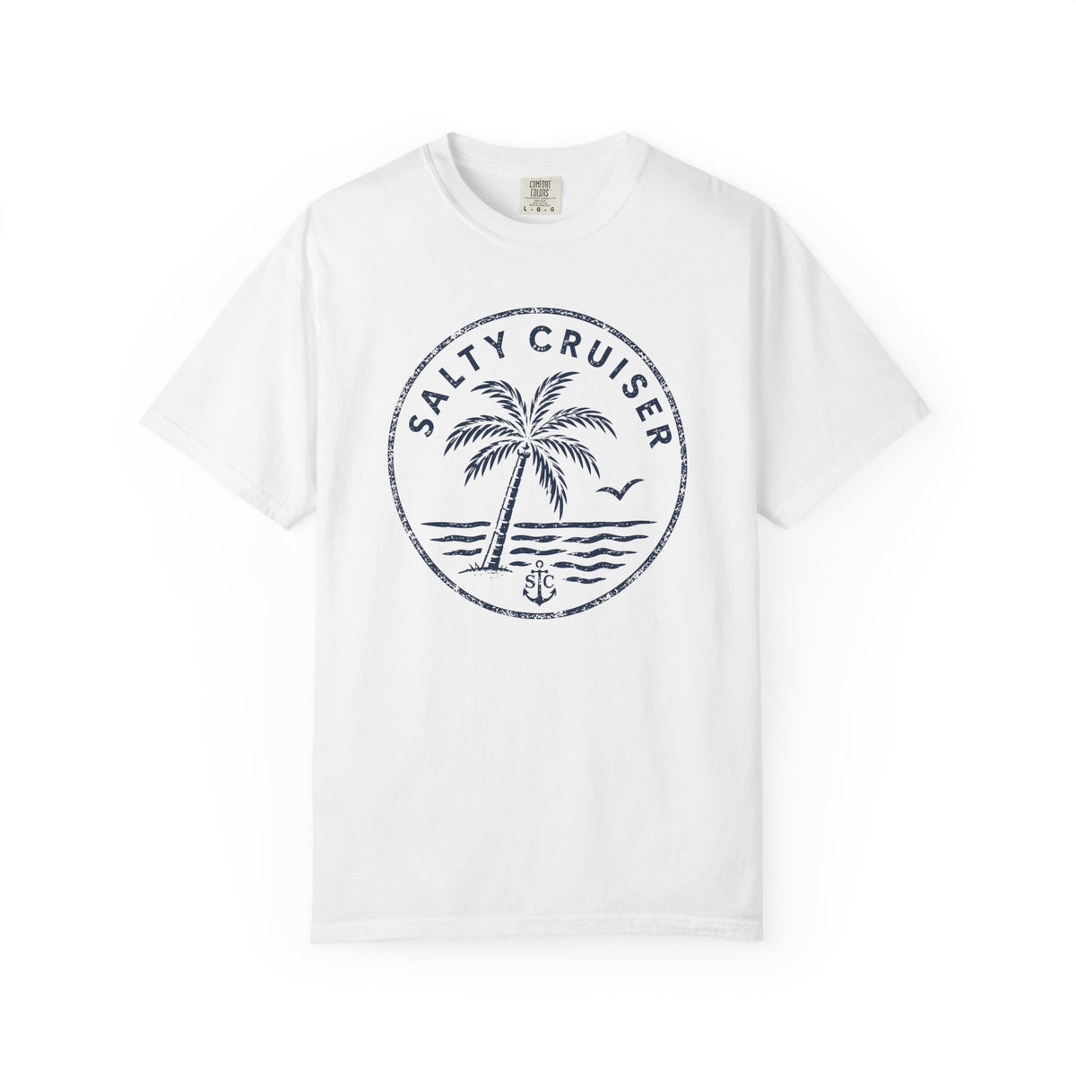 Salty Cruiser Coastal Palm Badge Tee