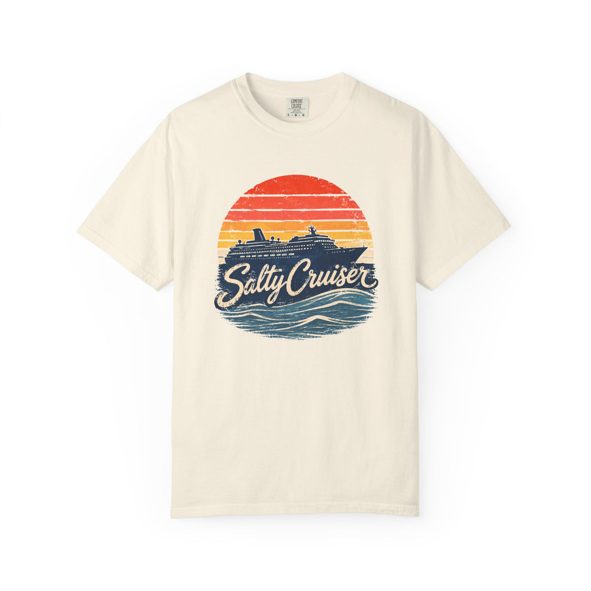 Salty Cruiser Retro Sunset Cruise Tee