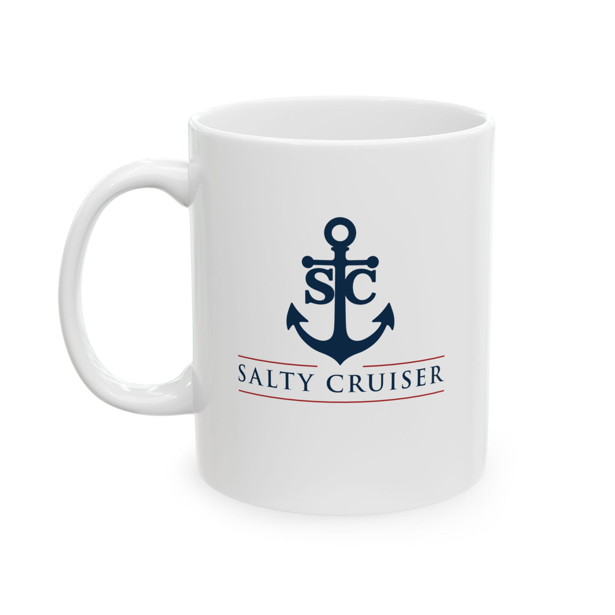 Salty Cruiser Anchor Logo Ceramic Mug