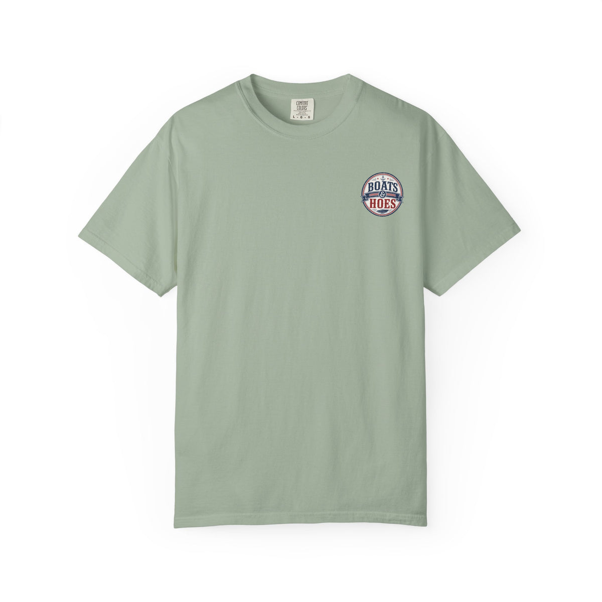Boats & Hoes Vintage Nautical Badge Front and Back Tee