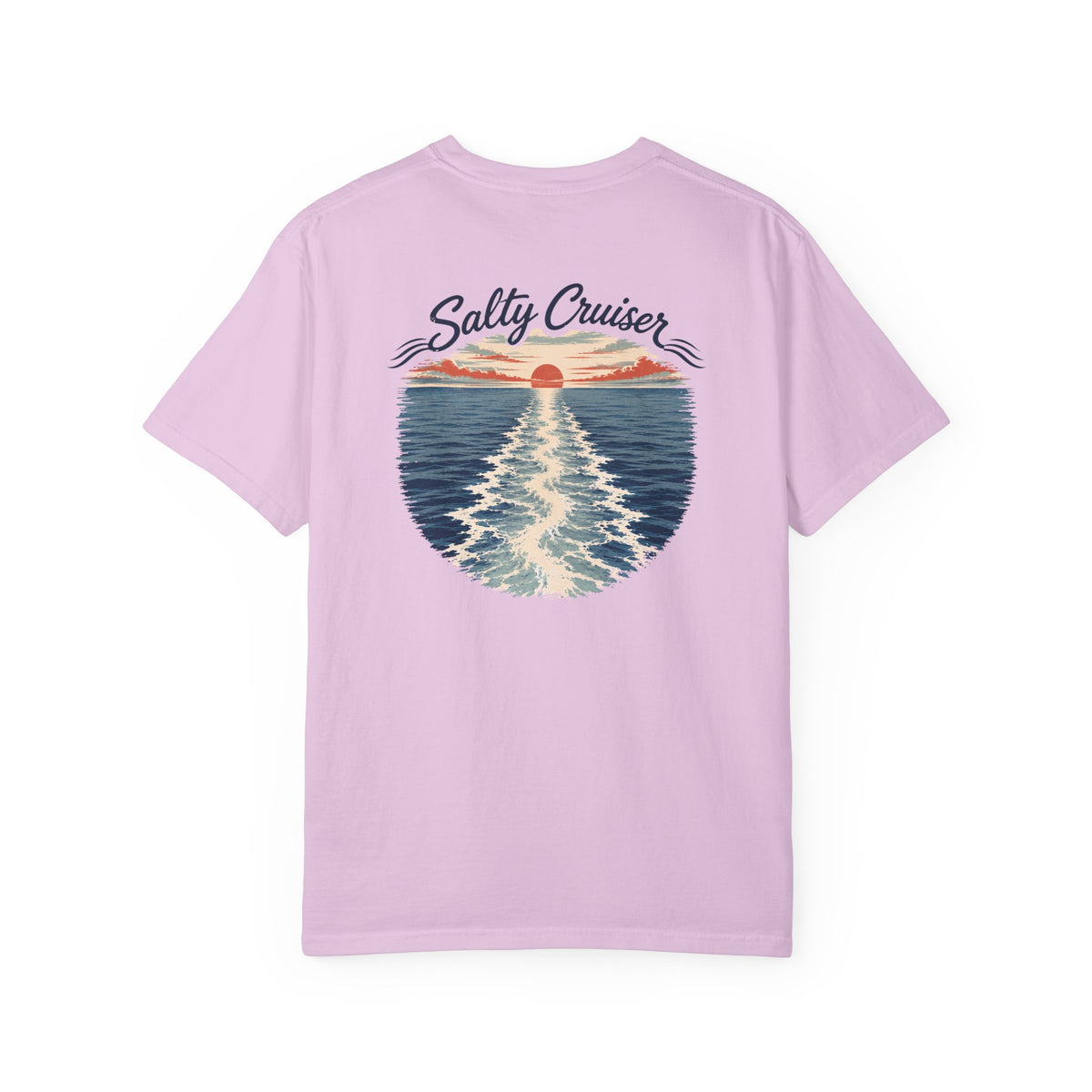 Salty Cruiser Ocean Sunset Front and Back Tee