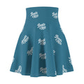 Boats & Hoes Sea Blue Skater Skirt