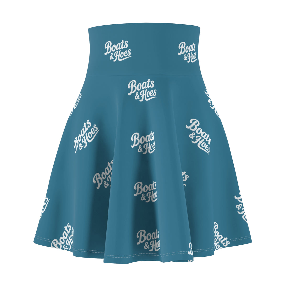 Boats & Hoes Sea Blue Skater Skirt