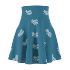 Boats & Hoes Sea Blue Skater Skirt
