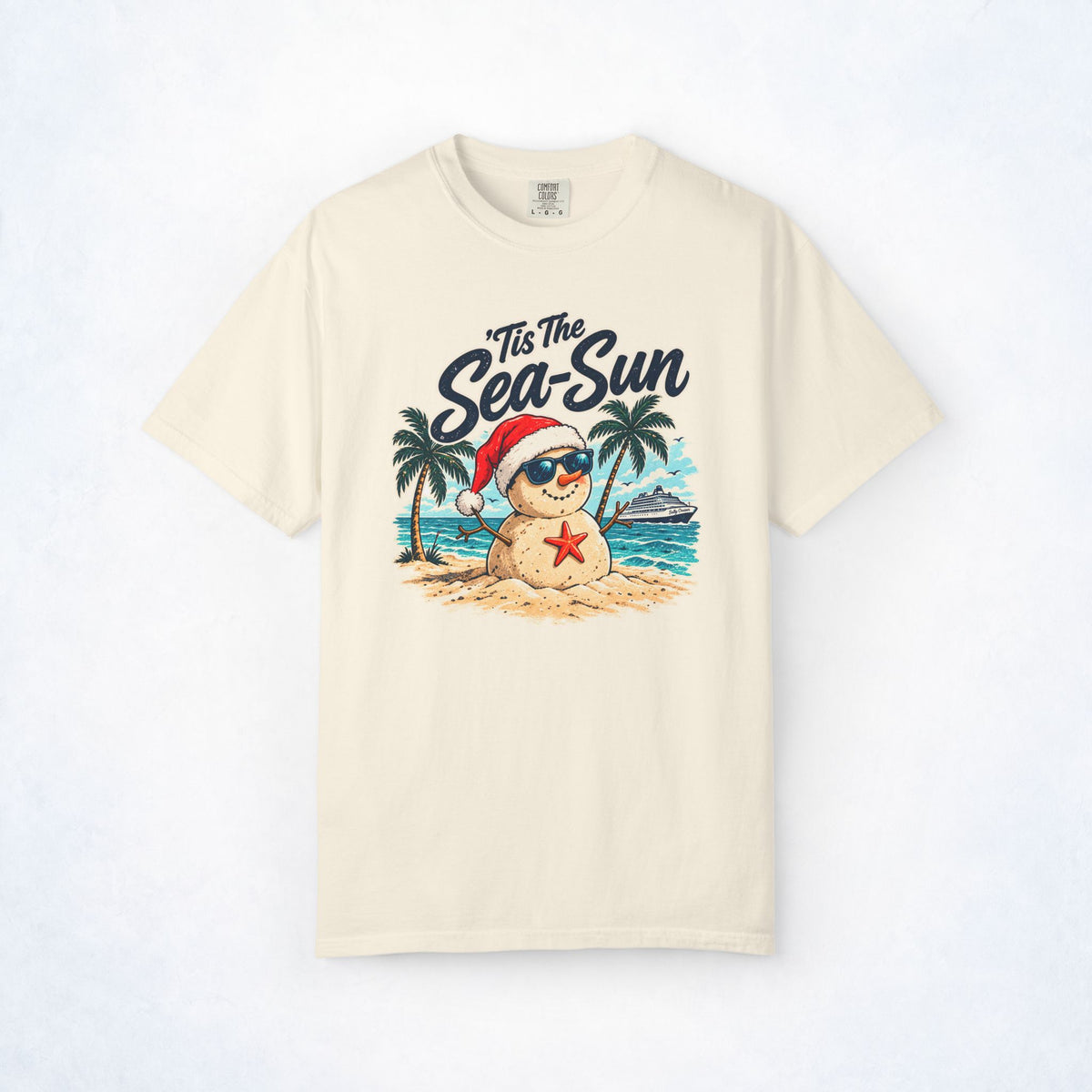’Tis the Sea-Sun Tropical Christmas Cruise Tee
