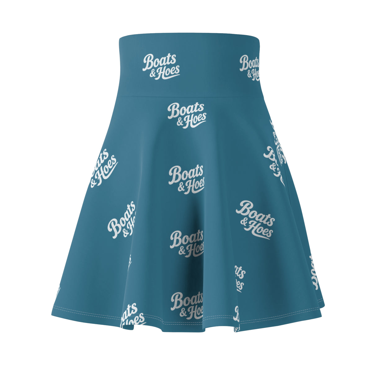 Boats & Hoes Sea Blue Skater Skirt