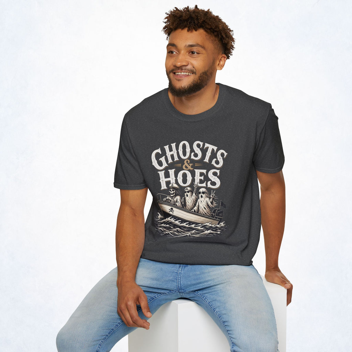 Ghosts & Hoes Halloween Boating Tee