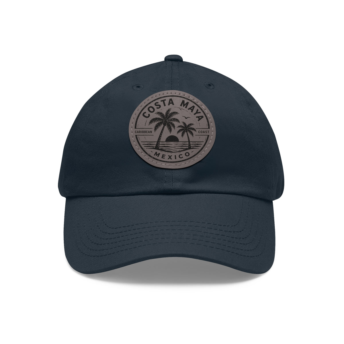 Costa Maya Caribbean Coast Leather Patch Dad Hat