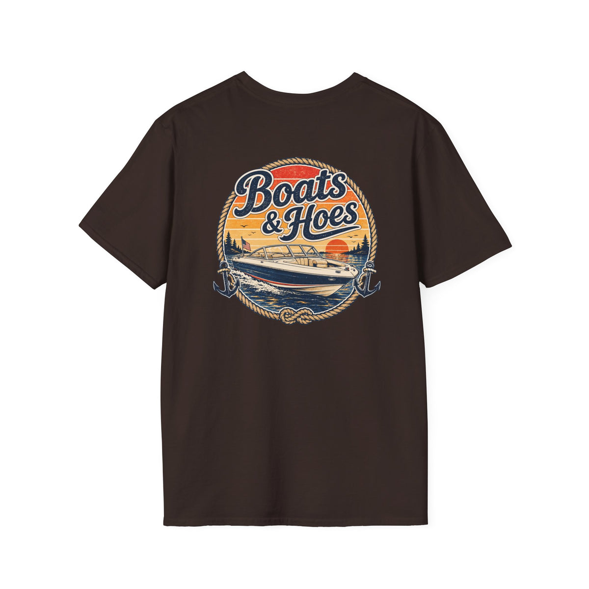 Boats and Hoes Speedboat Front and Back Tee