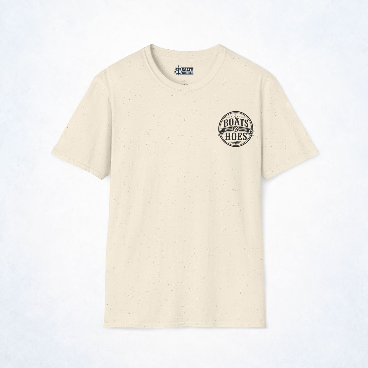 Boats and Hoes Badge Front & Back Print Tee