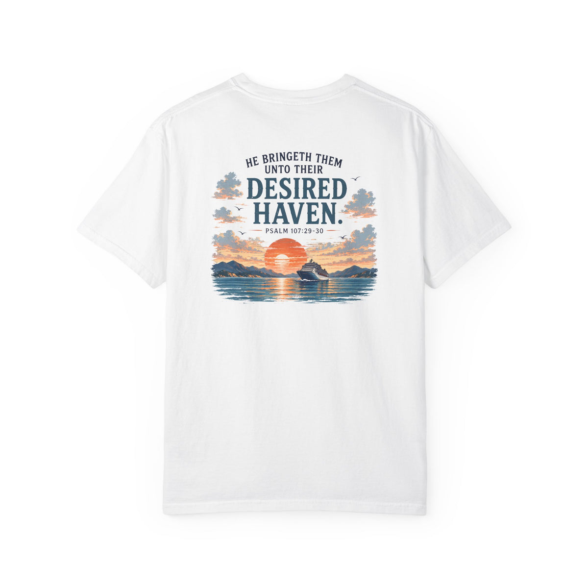 Desired Haven, Psalm 107:29–30, Front and Back