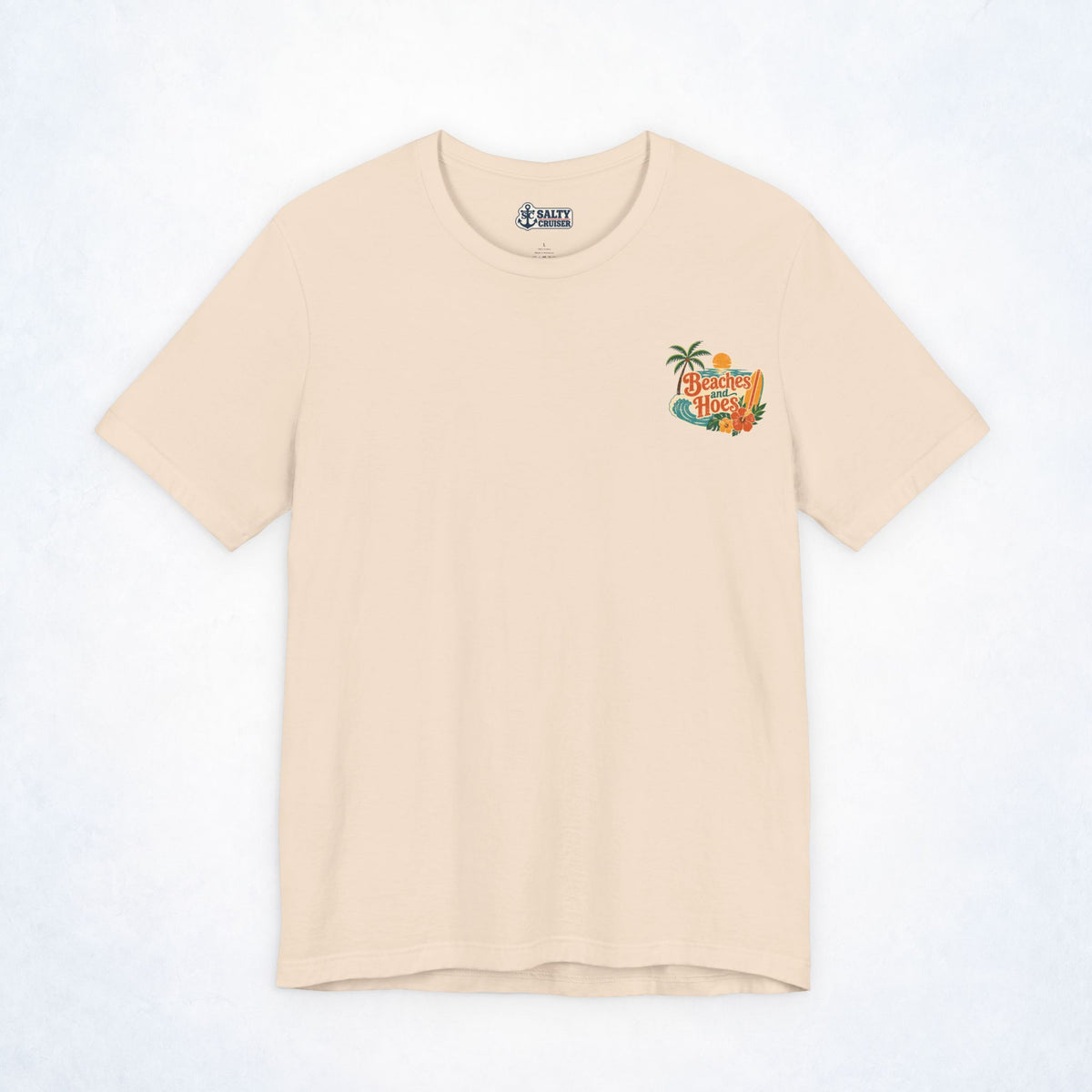 Beaches & Hoes Tropical Sunset Front & Back Tee