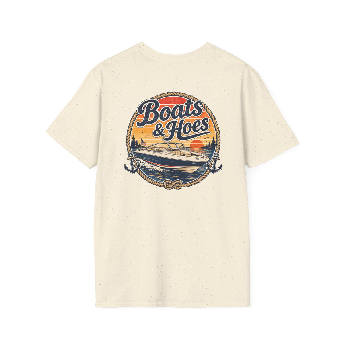 Boats and Hoes Speedboat Front and Back Tee
