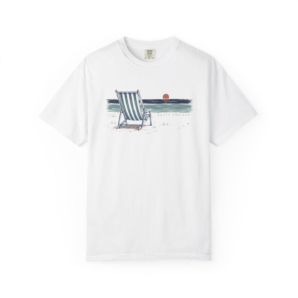 Salty Cruiser Beach Chair Sunset Tee