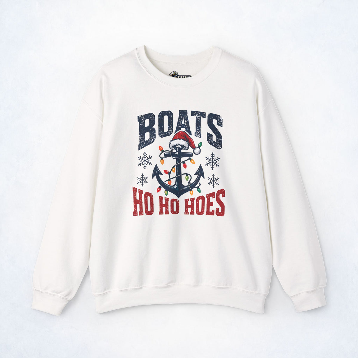 Boats & Ho Ho Hoes Nautical Christmas Sweatshirt