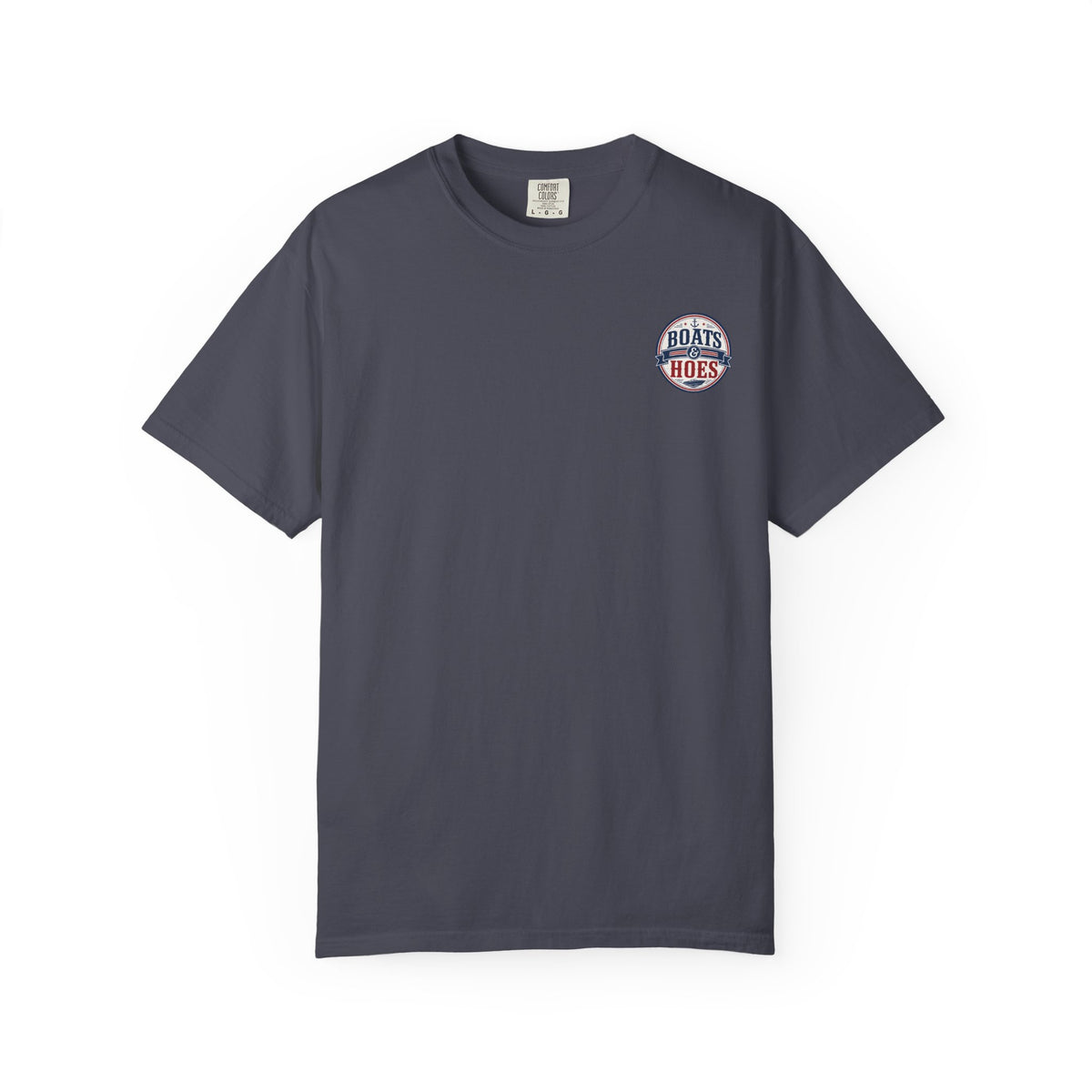 Boats & Hoes Vintage Nautical Badge Front and Back Tee
